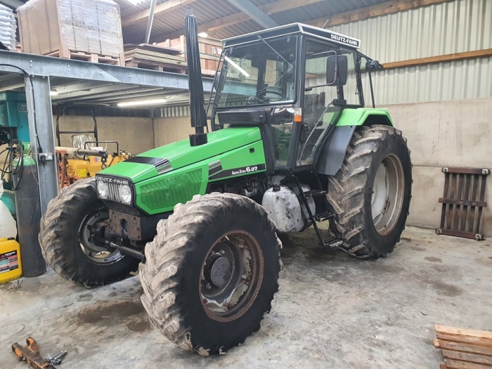 A Deutz-Fahr tractor in our workshop for repair