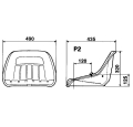 CTJ4838/B -  Seat pan and cushion (alternative) KAB P2 seat pan