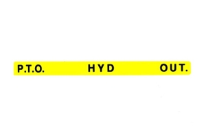 ATJ9229 - PTO HYD OUT Decal 'yellow'