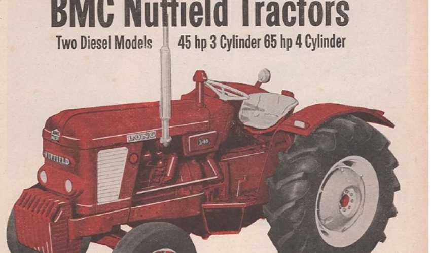 BMC Nuffield Tractors made by the LONG company - An American rebranding of the Nuffield tractors.