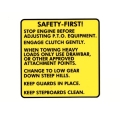 ATJ3523 - Decal (safety first-yellow type)