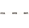 ATJ9228 - PTO HYD OUT Decal 'clear'