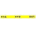 ATJ9229 - PTO HYD OUT Decal 'yellow'