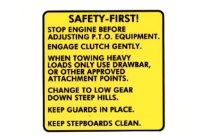 ATJ3523 - Decal (safety first-yellow type)
