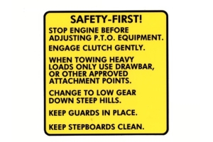 ATJ3523 - Decal (safety first-yellow type)
