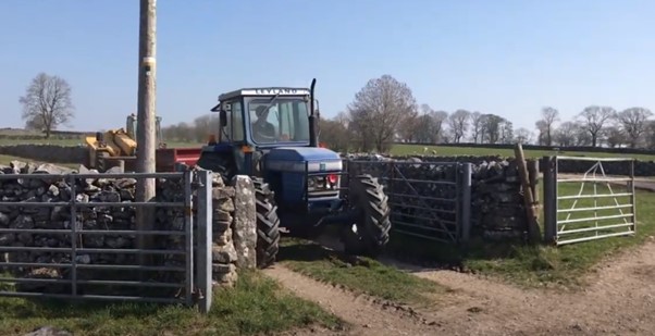 Leyland Tractor Coming Through a Gate 