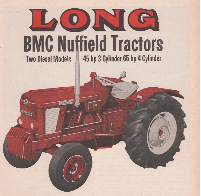 Long BMC Nuffield Tractors 45 hp 3 Cylinder