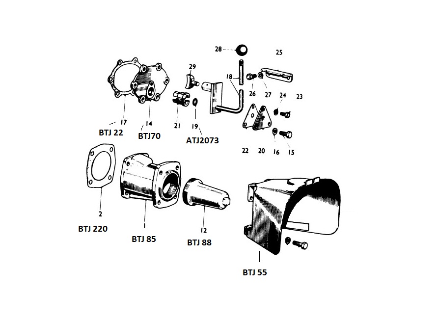 BTJ85 Leyland lightweight tractor PTO Housing Tractor Spare Parts