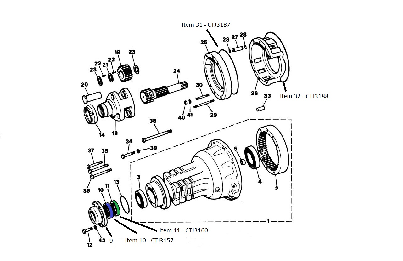 CTJ3160 Axle oil seal Tractor Spare Parts